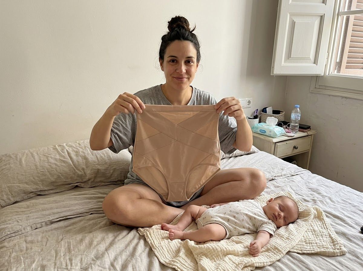 Madre enseñando la braguita alta Latido